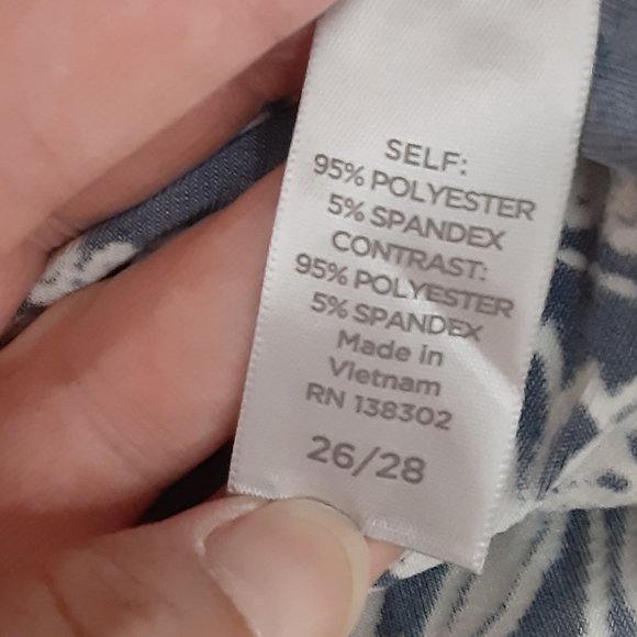 Avenue Navy and White Tunic Top 26/28 - Picture 11 of 13